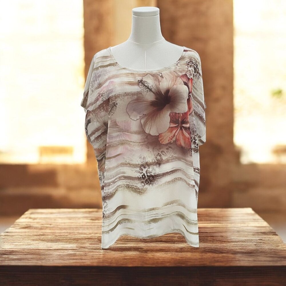 Midnight Velvet Floral Poncho Top Oversized Sheer Feminine Soft Girl Cottagecore